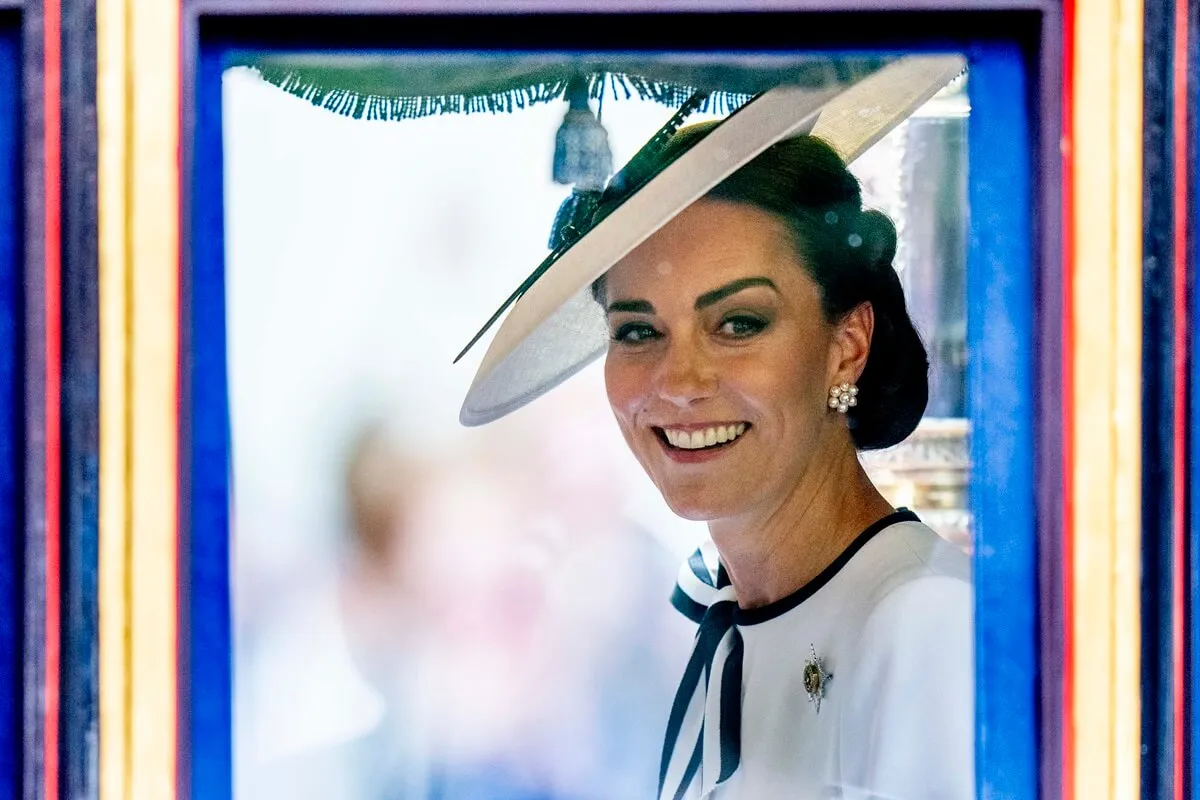 Kate Middleton seen smiling during Trooping the Colour