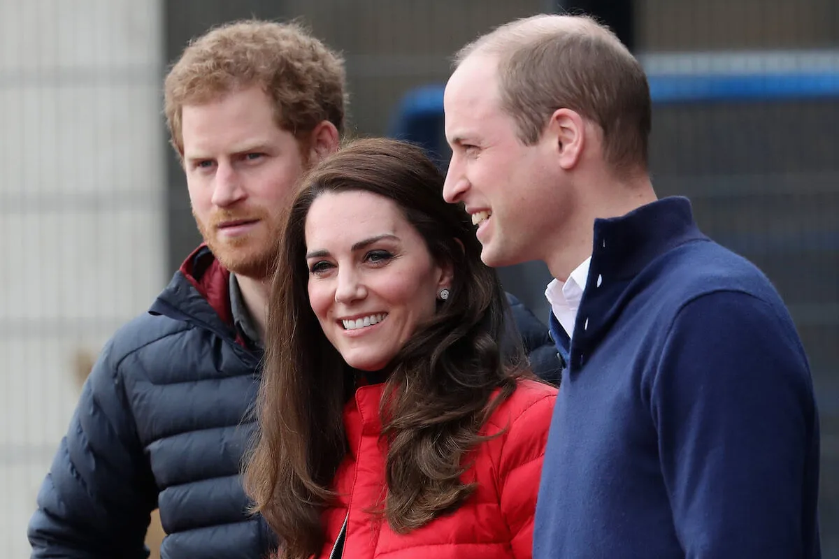 Kate Middleton, who likely convinced Prince William to wish Prince Harry a happy birthday, with Prince Harry in 2017