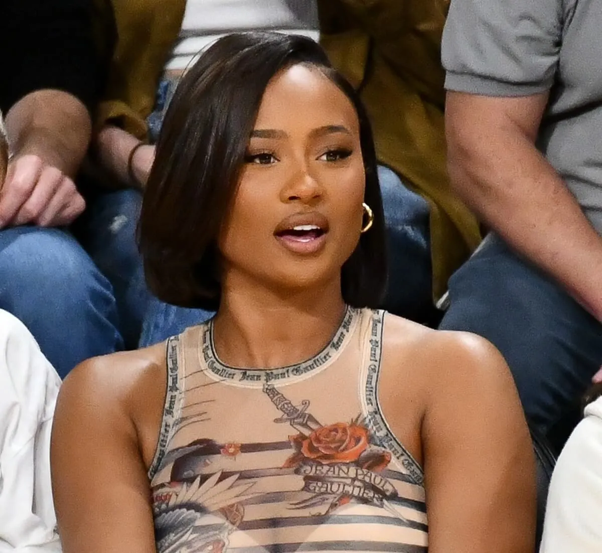 Kayla Nicole attends a basketball game between the Los Angeles Lakers and the Los Angeles Clippers