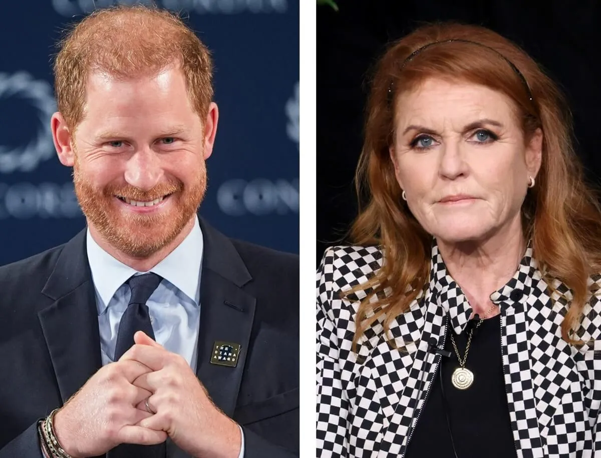 (L) Prince Harry attends the Concordia Summit in New York, (R) Sarah Ferguson attends the Climate Solidarity in the Commonwealth panel