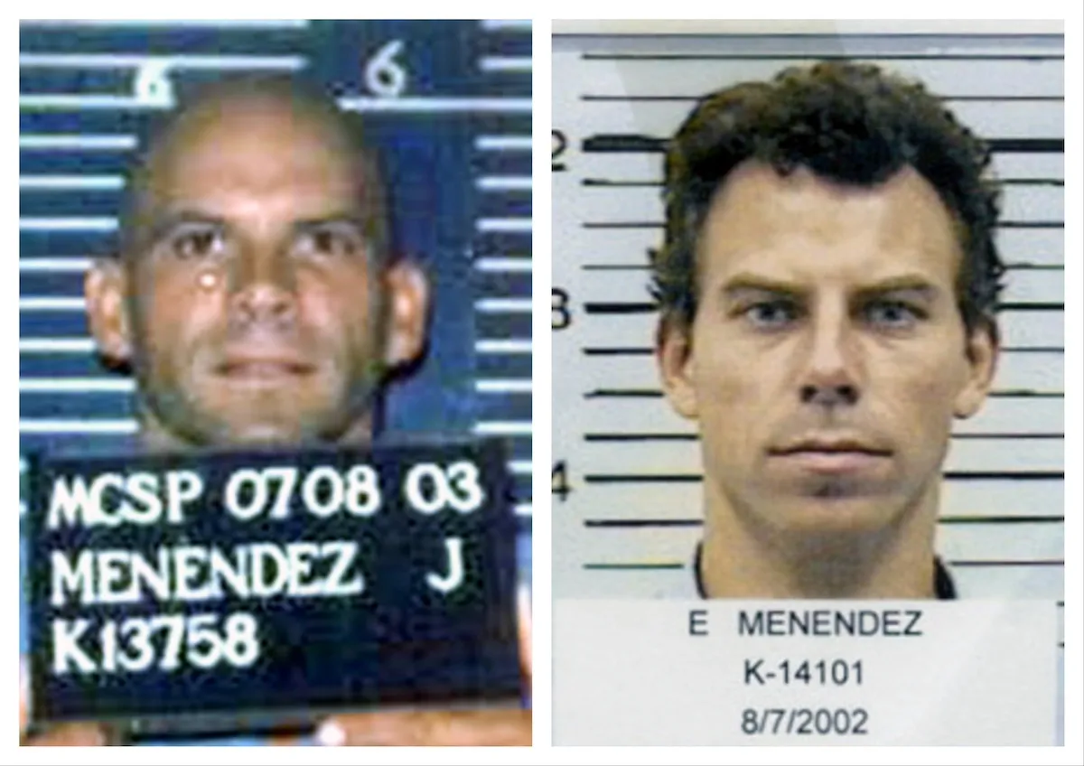 Prison mug shots of Lyle Menendez and Jose Menendez