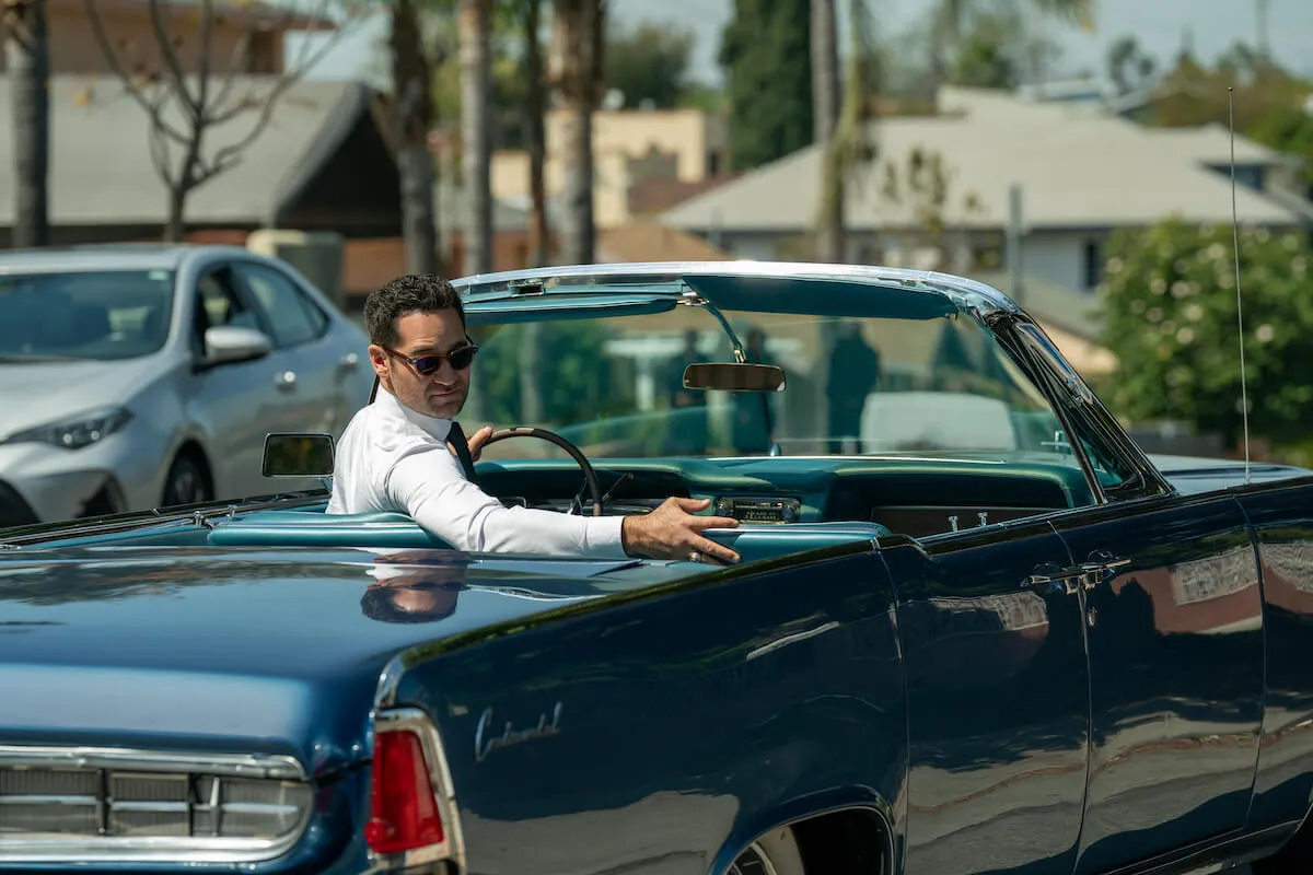 Manuel Garcia-Rulfo drives a convertible in 'The Lincoln Lawyer' Season 3, which premieres on Oct. 17, 2024