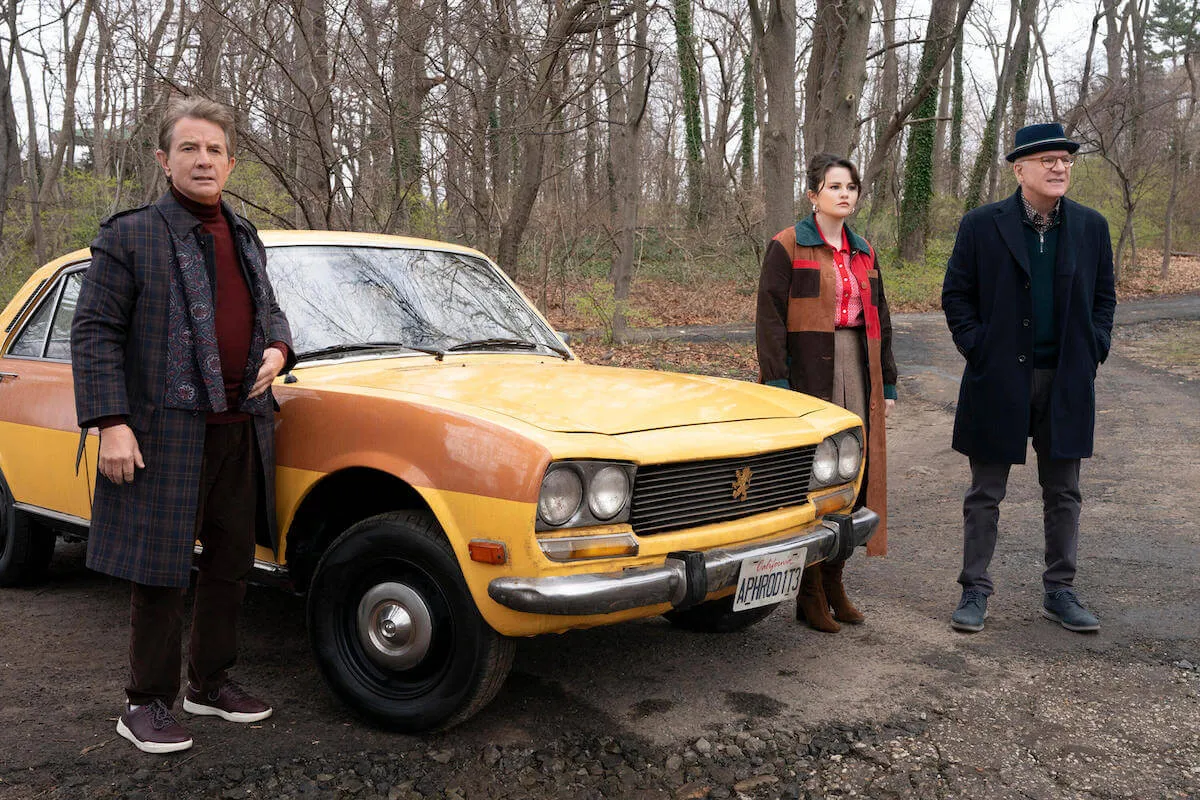 Martin Short, Selena Gomez, and Steve Martin in 'Only Murders in the Building' Season 4, which features Paul Rudd's return as a new character