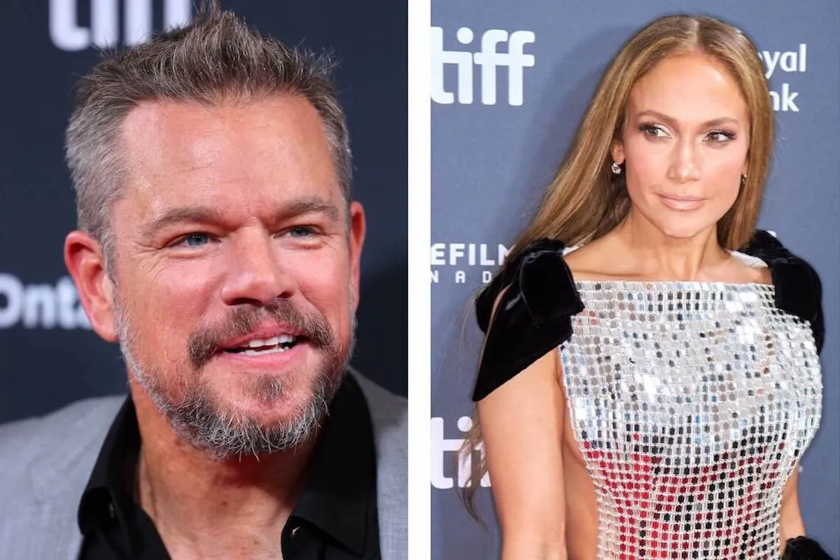 Matt Damon; Jennifer Lopez at the 'Unstoppable' premiere