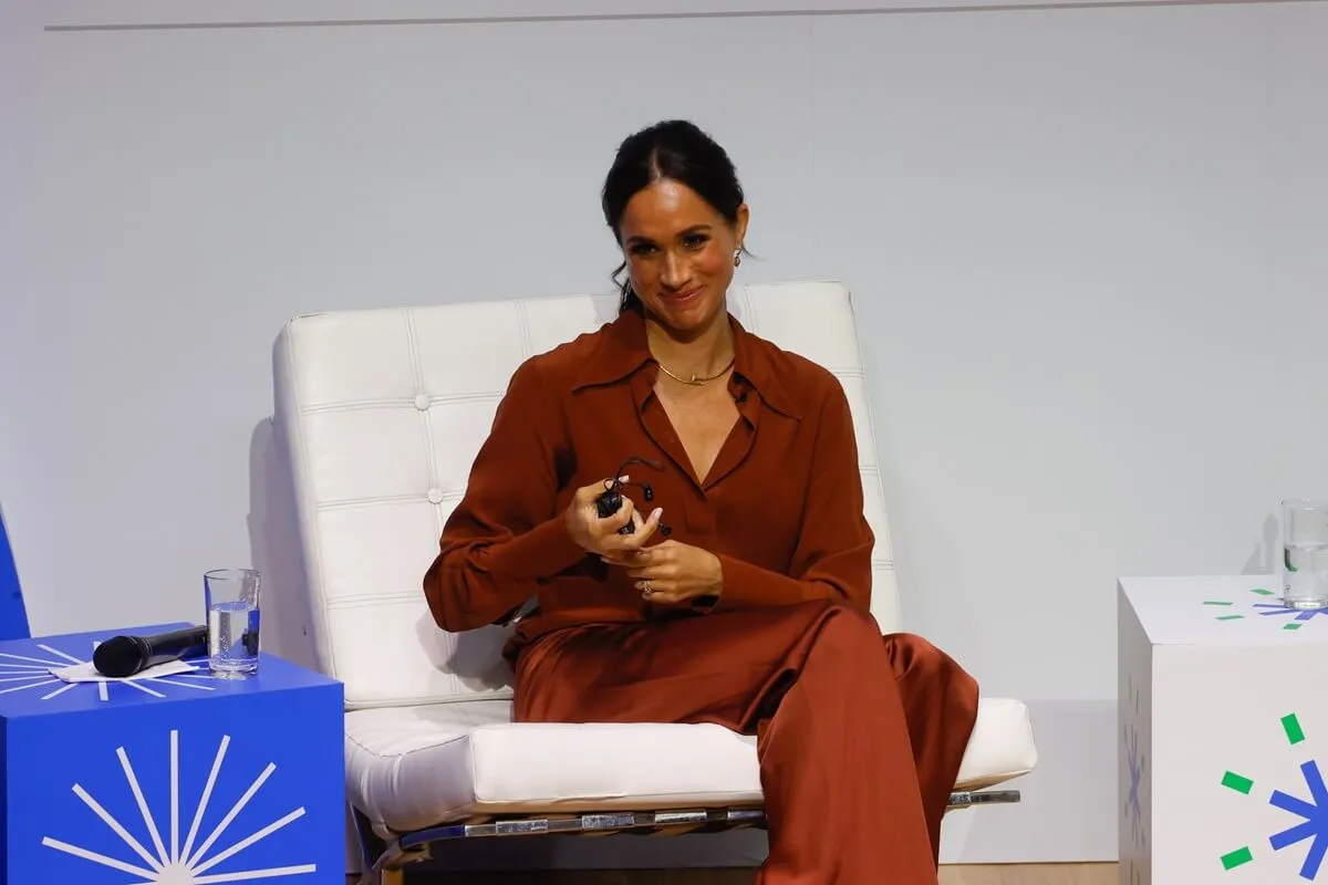 Meghan Markle attends the 'Responsible Digital Future' forum at EAN University in Bogota, Colombia