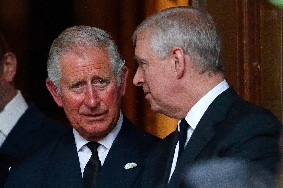 Prince Andrew, whose plan to stay at the Royal Lodge is to outlive his brother, with King Charles III