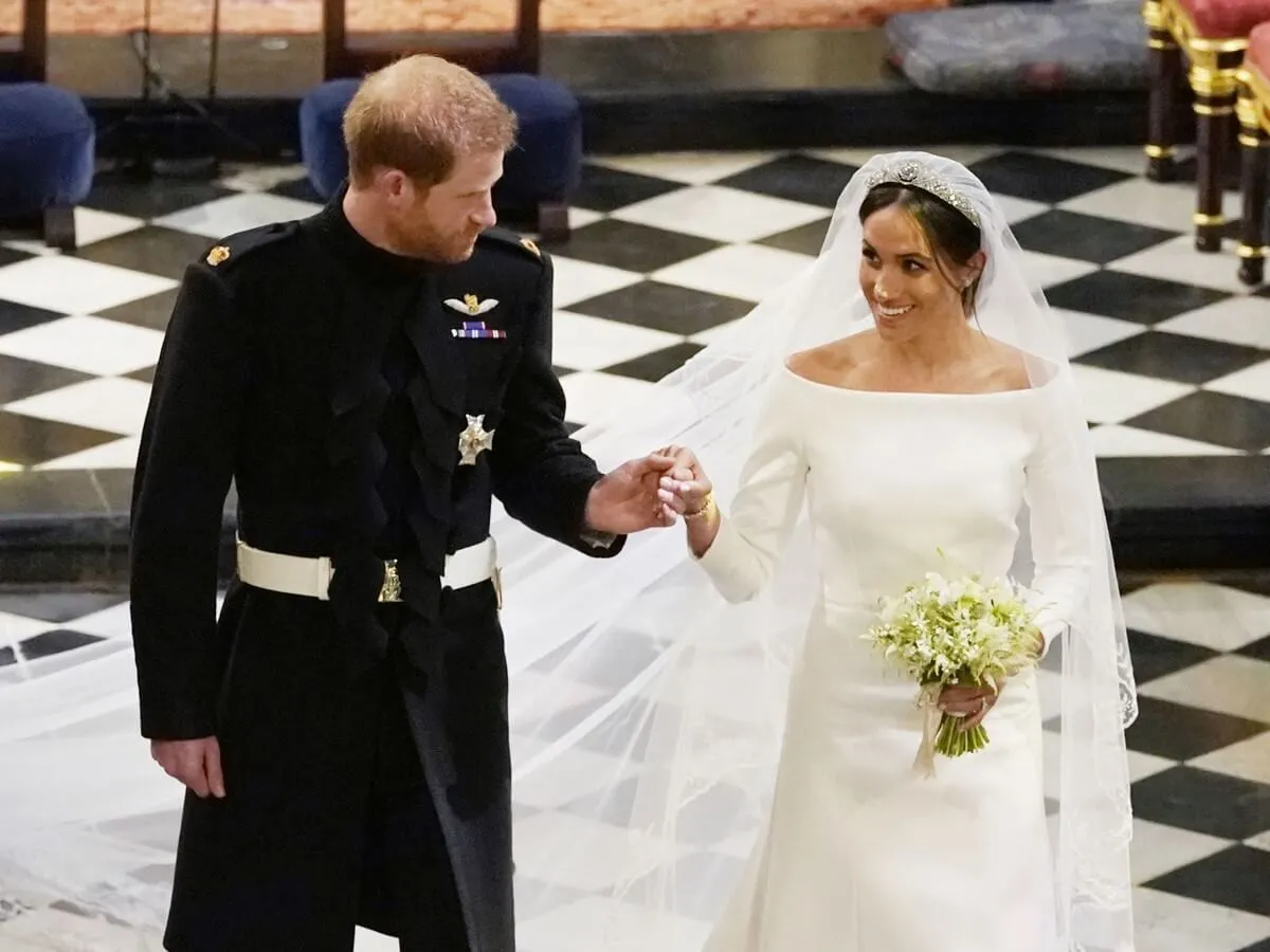 Prince Harry and Meghan Markle depart following their wedding in St. George's Chapel at Windsor Castle