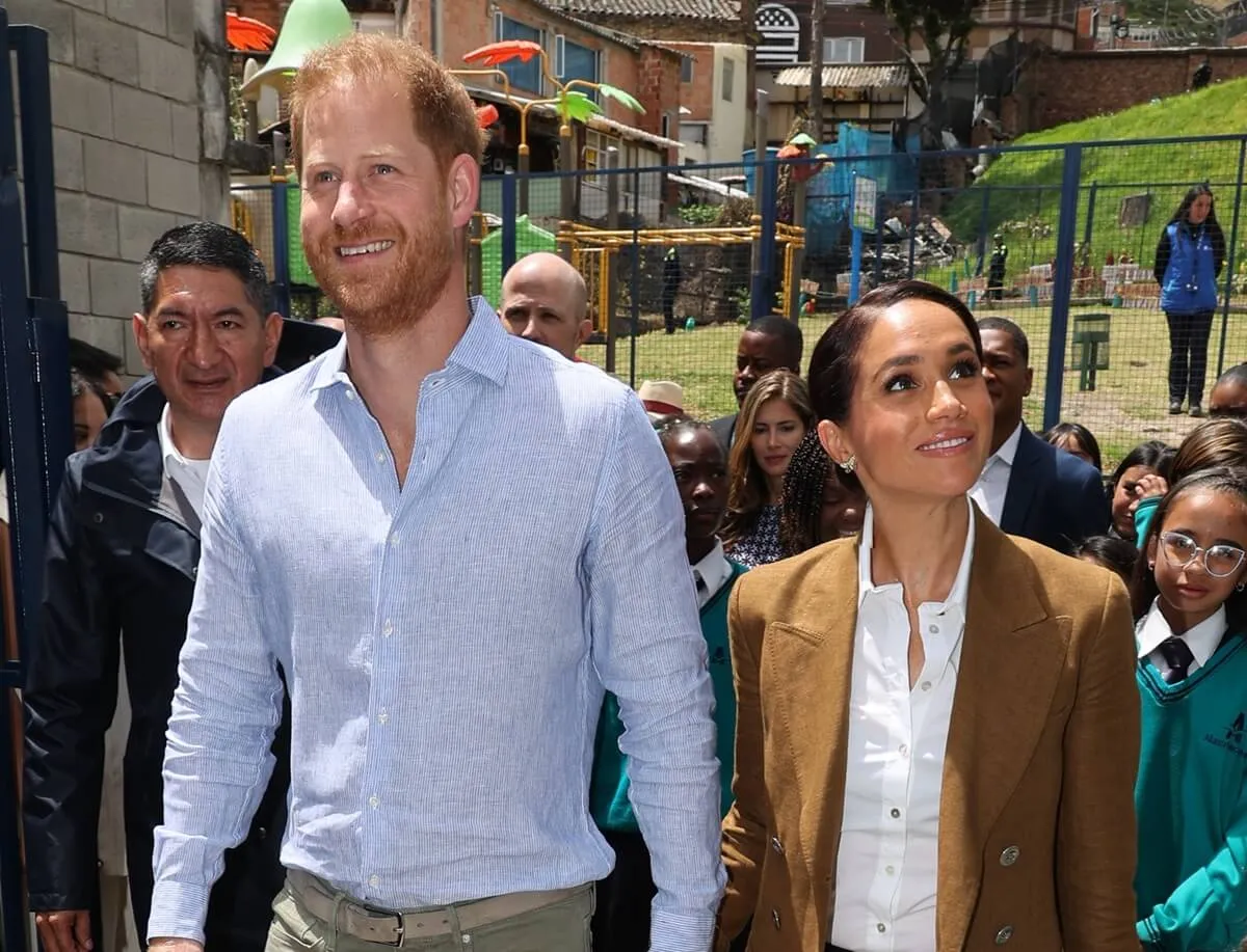 Prince Harry and Meghan Markle visit Colegio La Giralda in Colombia