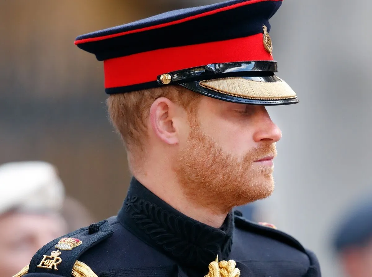 Prince Harry attends the opening of the Field of Remembrance at Westminster Abbey