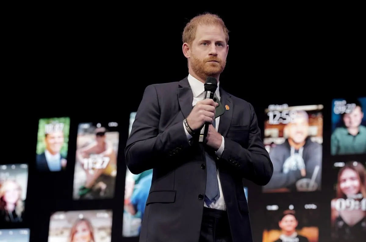 Prince Harry speaks onstage during Day 2 of the Clinton Global Initiative 2024 Annual Meeting in New York