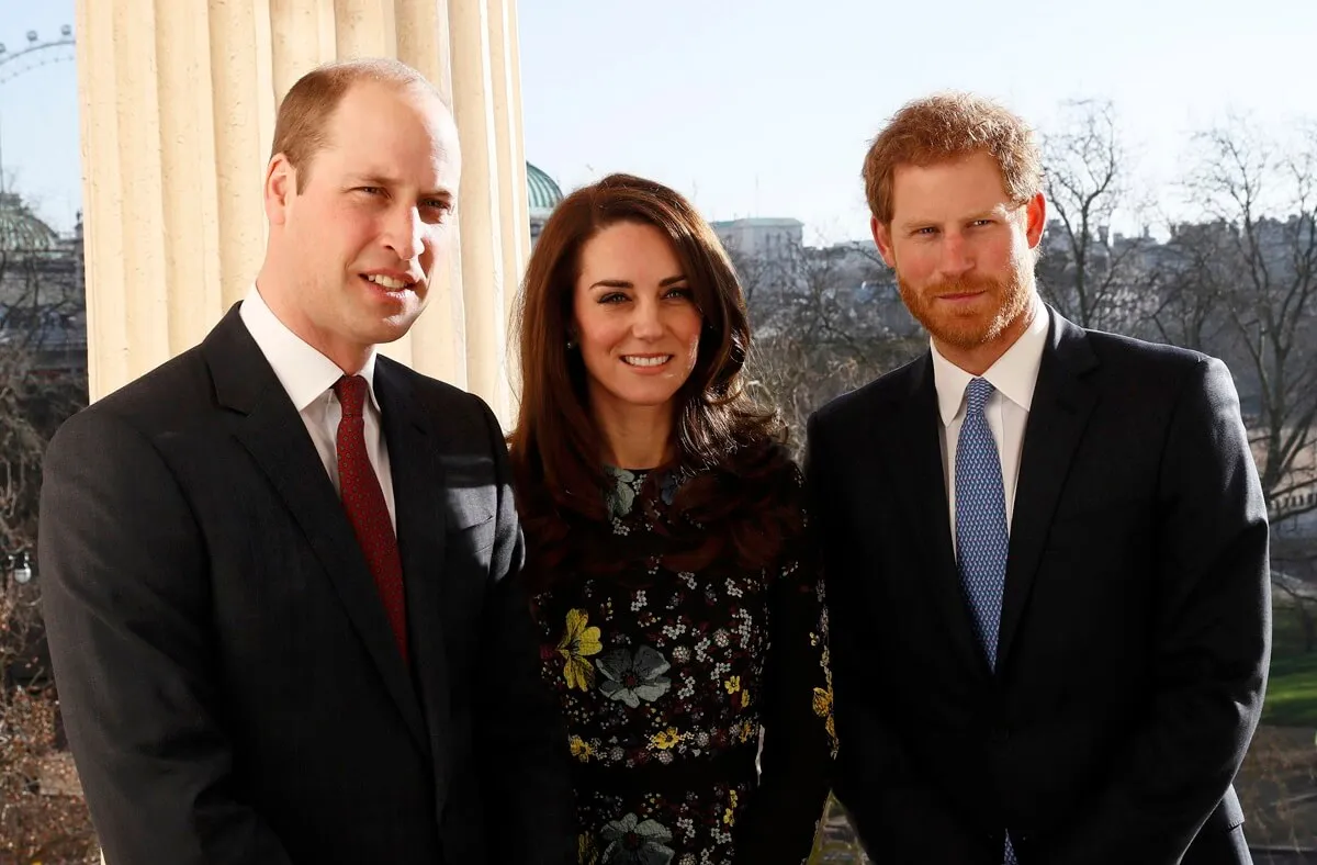 Prince William, Kate Middleton, and Prince Harry during an event to announce plans for Heads Together