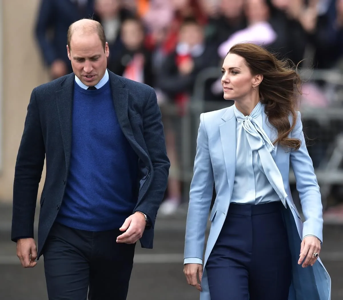 Prince William and Kate Middleton during their visit to Carrickfergus in Northern Ireland