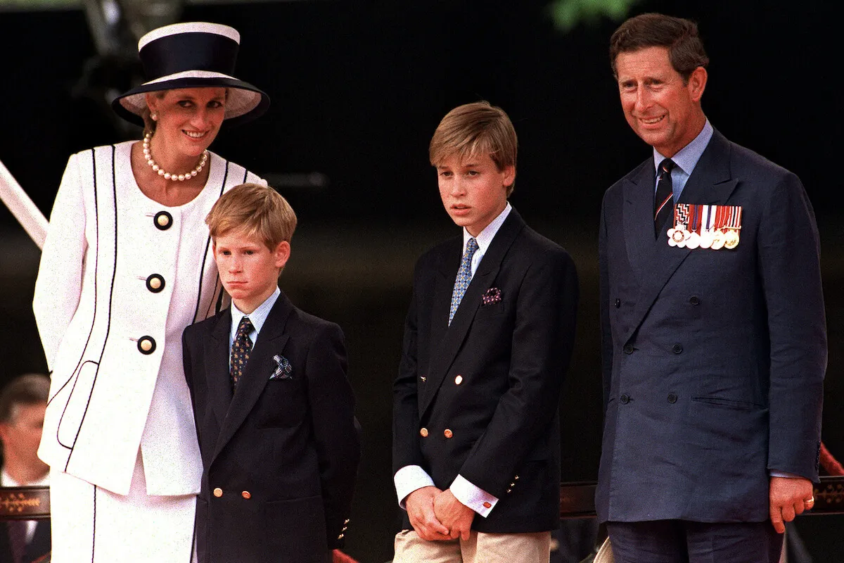 Princess Diana, who thought having two sons was 'fate,' with Prince Harry, Prince William, and King Charles III