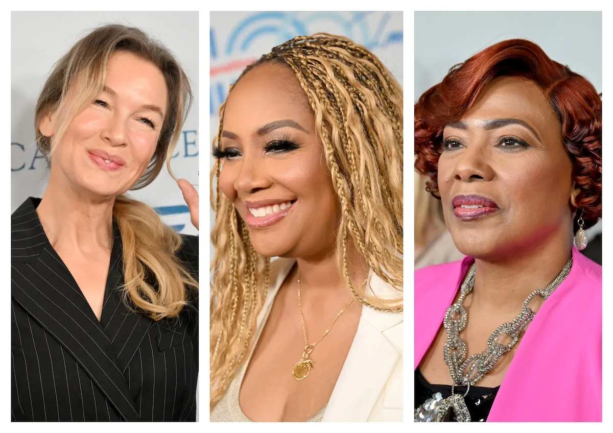 Side by side photos of Renee Zellweger, Lalah Hathaway, and Bernice King