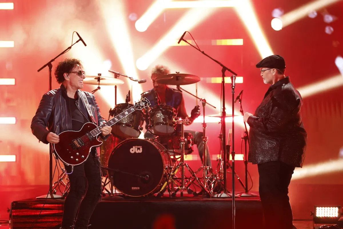 AGT winner Richard Goodall performing with members of Journey during the 'America's Got Talent' Season 19 finale