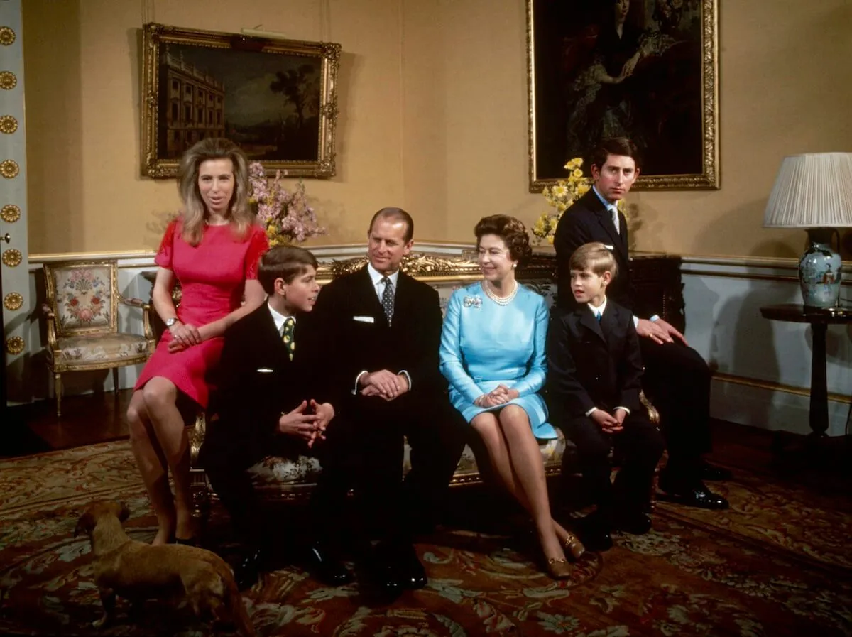 The late Queen Elizabeth II and Prince Philip with their children