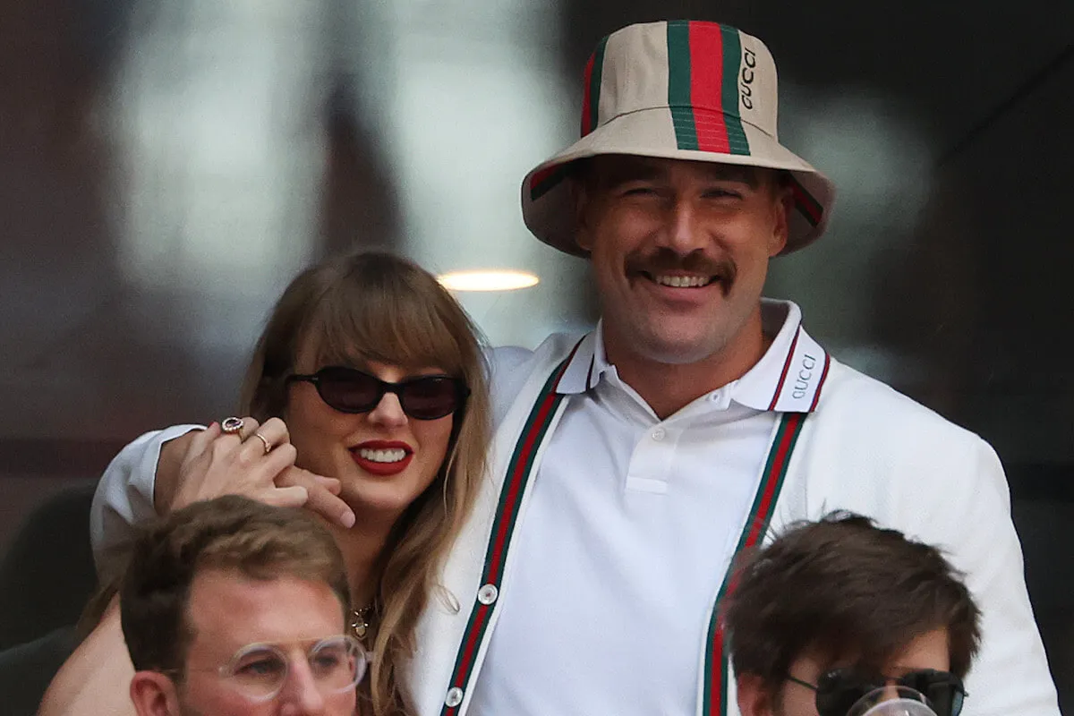 Taylor Swift, who wore a ring of Blake Lively's to the U.S. Open, with Travis Kelce