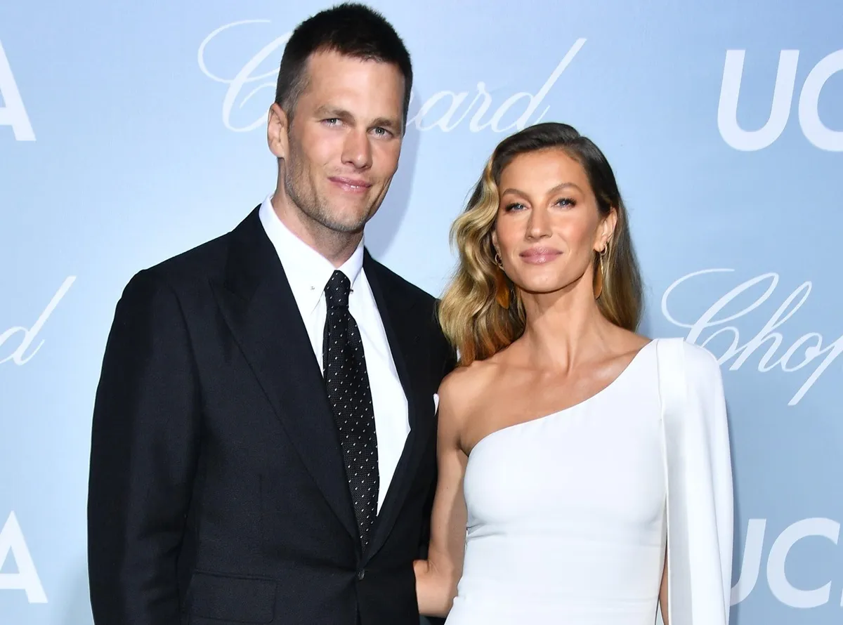 om Brady and Gisele Bündchen on the carpet at the Hollywood for Science Gala in Los Angeles