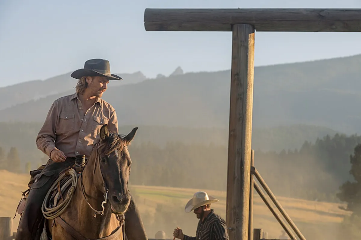 Man riding a horse on 'Yellowstone'