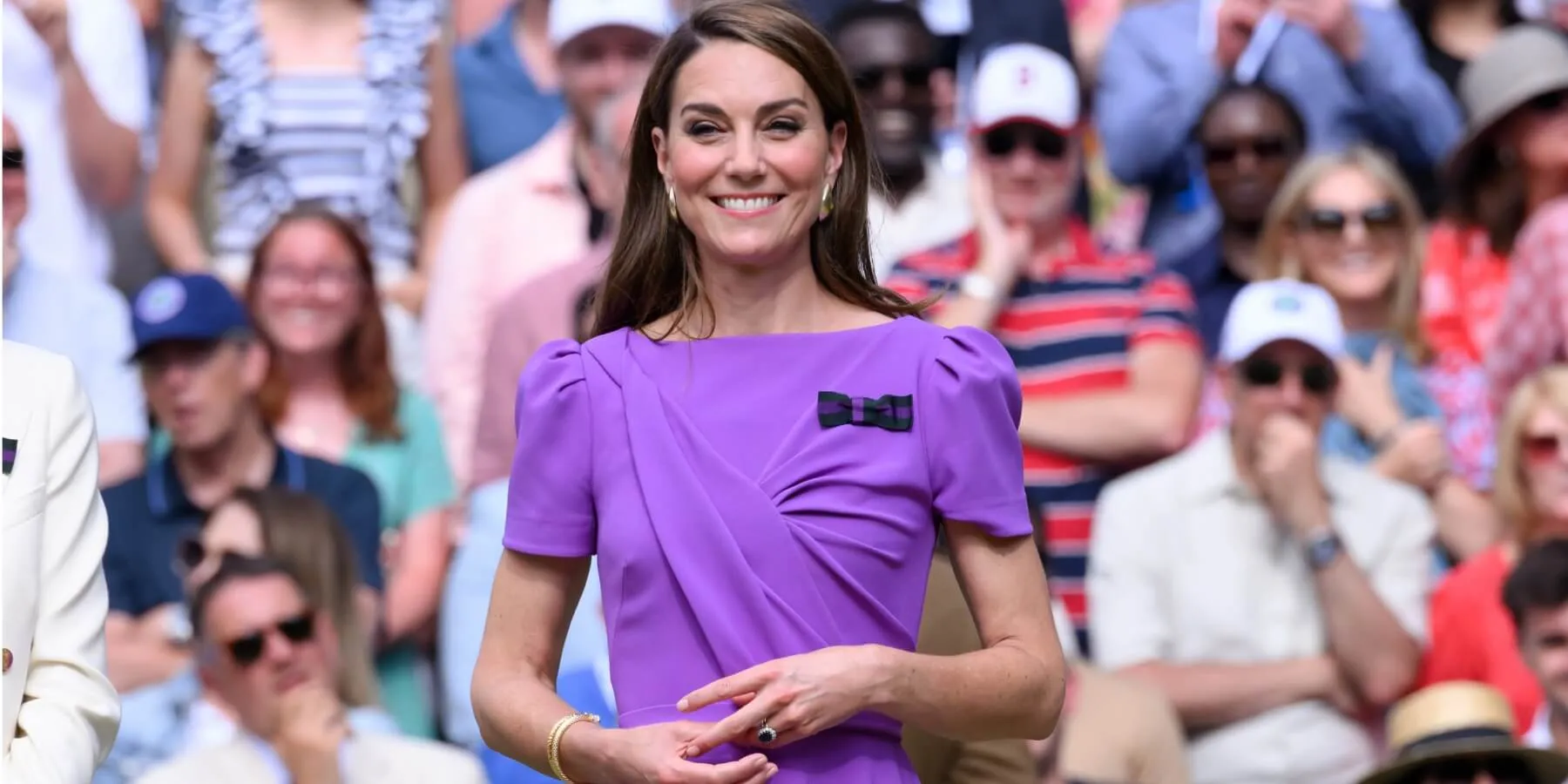 Kate Middleton appears at Wimbledon in July 2024.