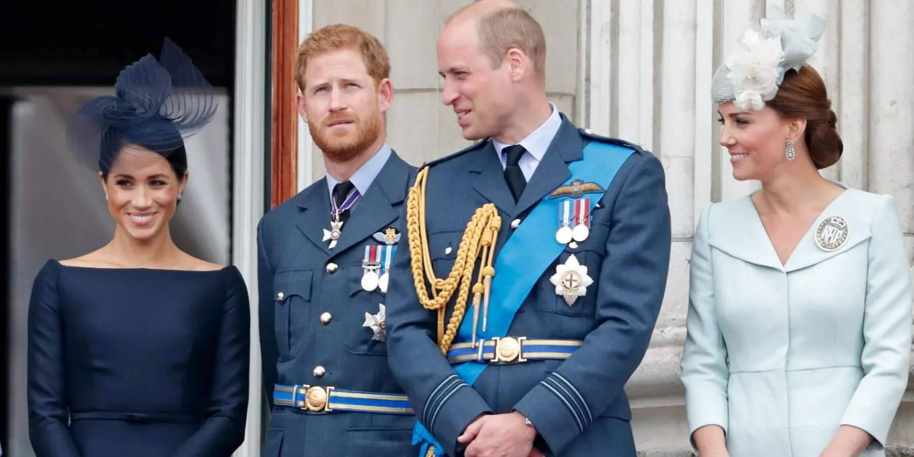 Meghan Markle, Prince Harry, Prince William and Kate Middleton photographed in 2018.