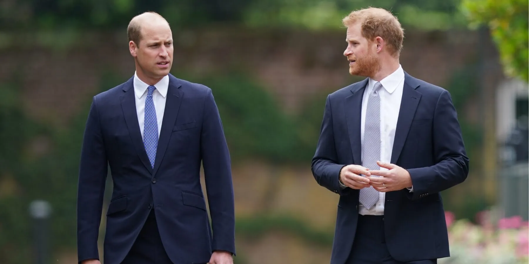 Prince William and Prince Harry photographed in 2021.