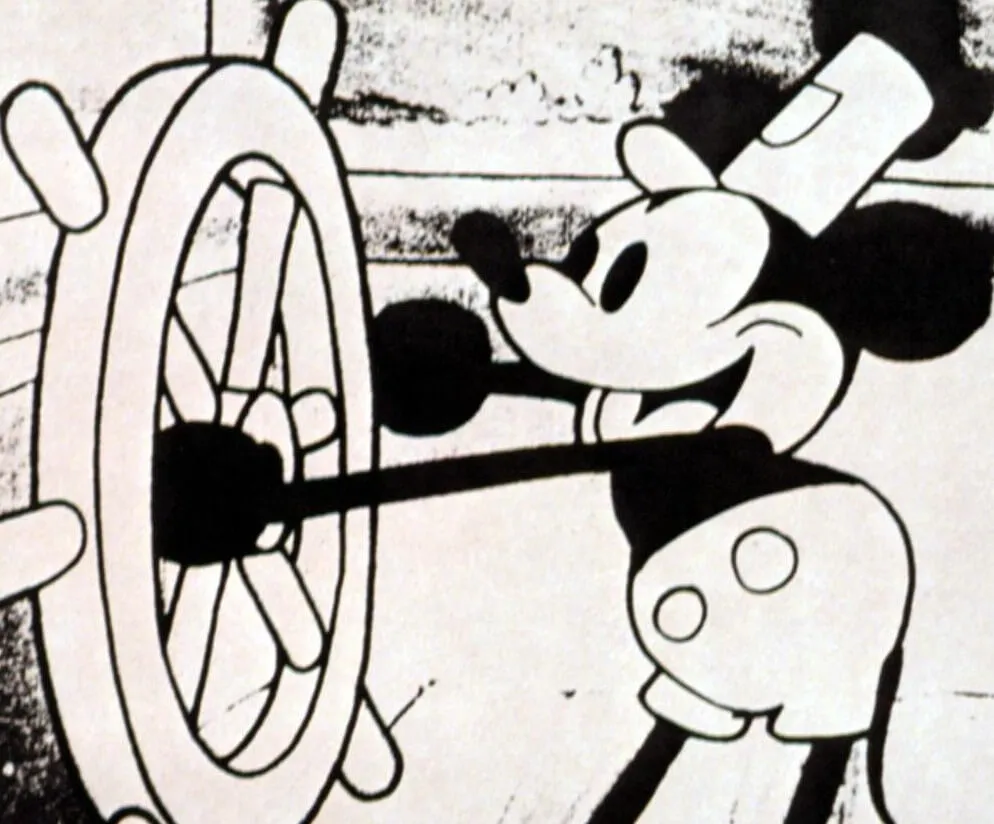 Mickey Mouse in the original 'Steamboat Willie'