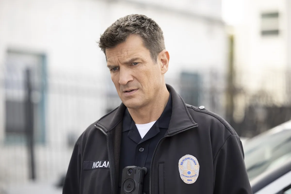 Nathan Fillion as his 'The Rookie' character John Nolan.