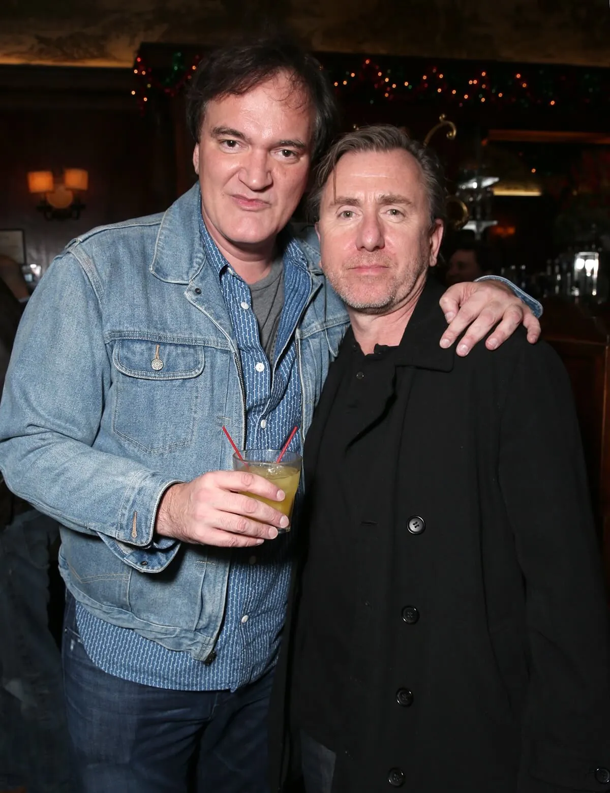 Quentin Tarantino and Tim Roth attend a lunch to celebrate Quentin Tarantino's Star On The Hollywood Walk Of Fame.