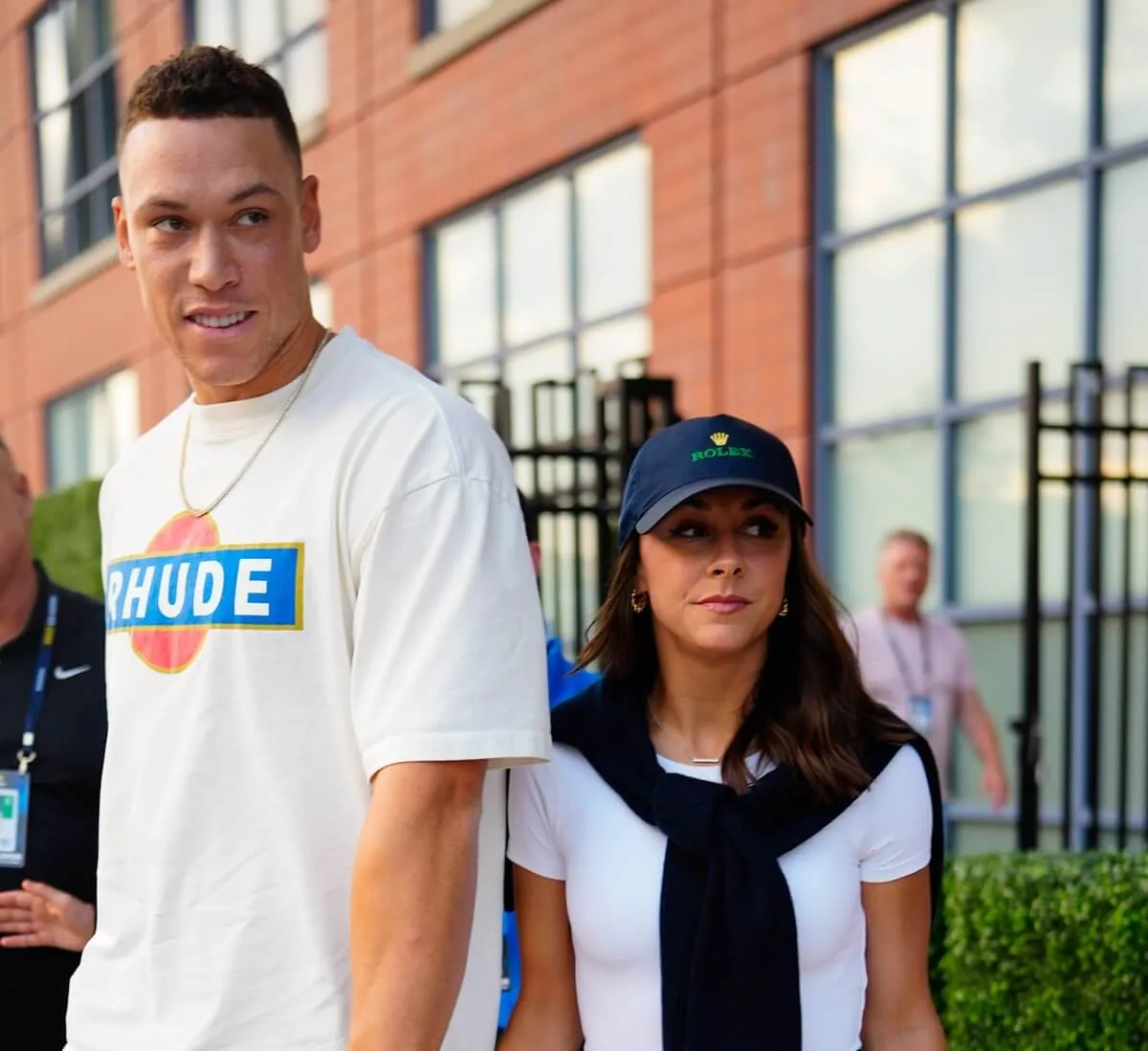 Aaron Judge and Samantha Bracksieck at the US Open