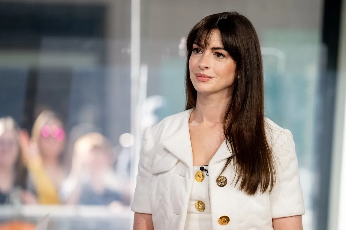 Anne Hathaway on the set of the TODAY show