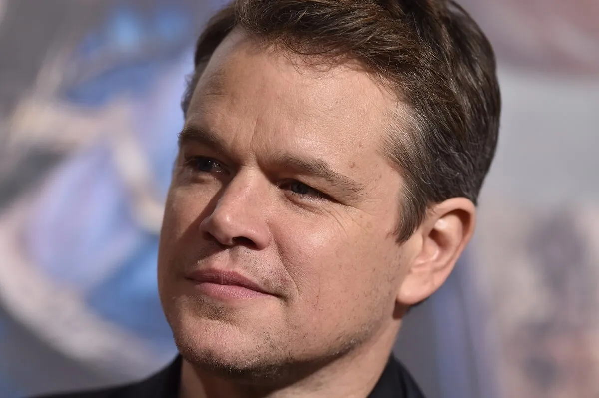 Matt Damon posing at the premiere of Universal Pictures' 'The Great Wall'.