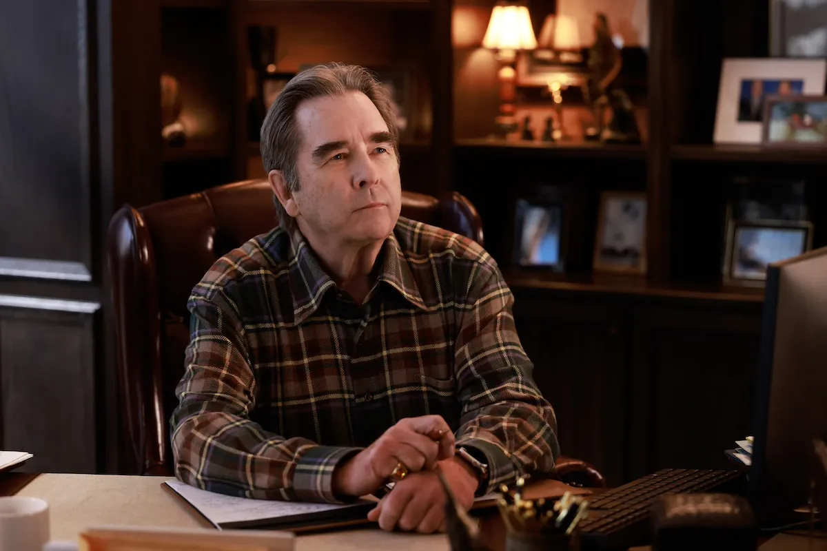 Beau Bridges wearing a flannel shirt in 'Matlock'