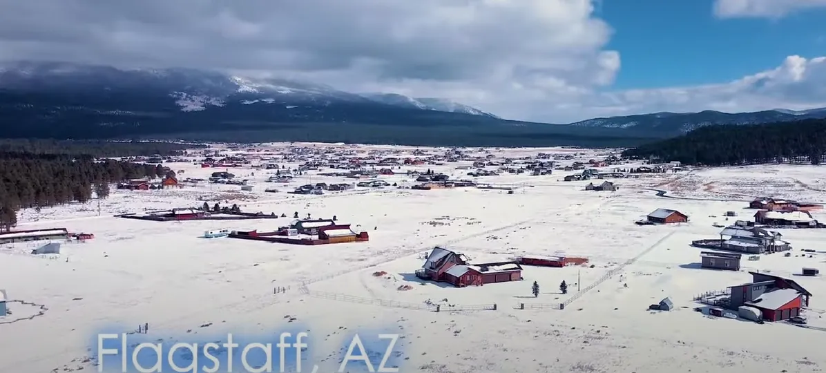 An ariel view of Flagstaff, Arizona