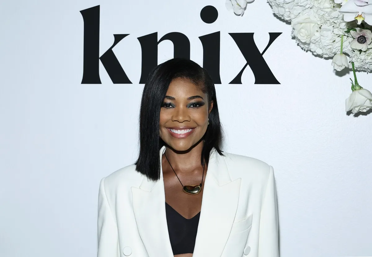 Gabrielle Union posing at the Knix hosts dinner party to celebrate Gabrielle Union as New Global Brand Ambassador.