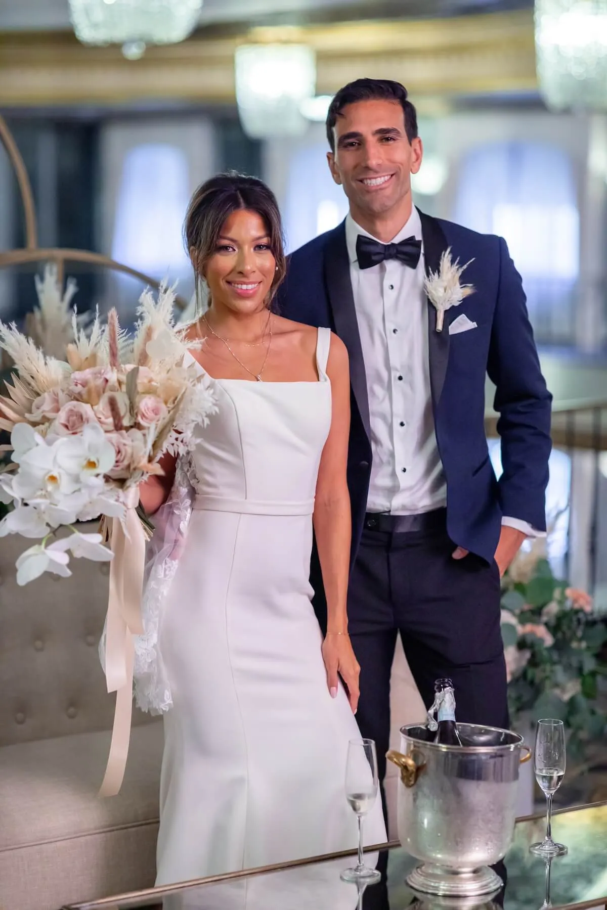 Karla and Juan from 'Married at First Sight' Season 18 on their wedding day