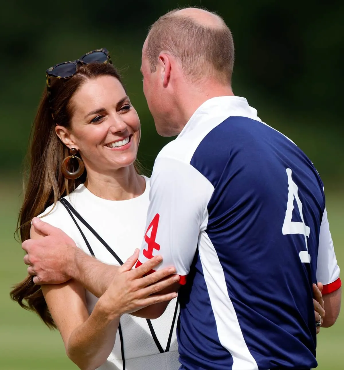 Kate Middleton and Prince William during the prize-giving at Guards Polo Club in Windsor, England