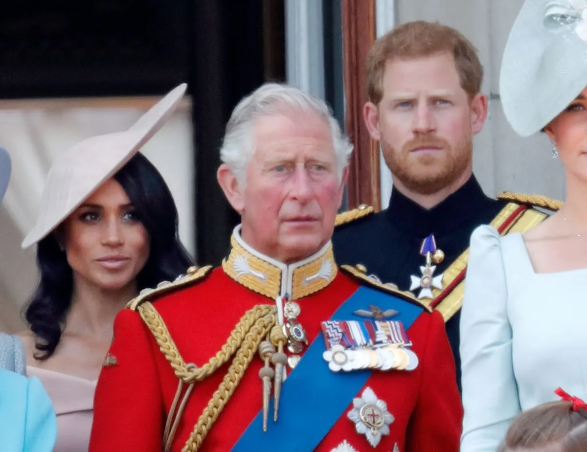 King Charles, Prince Harry, and Meghan Markle