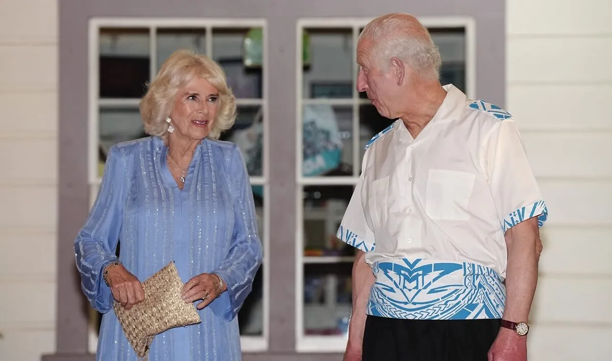 King Charles III and Queen Camilla arrive to attend the Commonwealth Heads of Government reception and dinner in Apia, Samoa