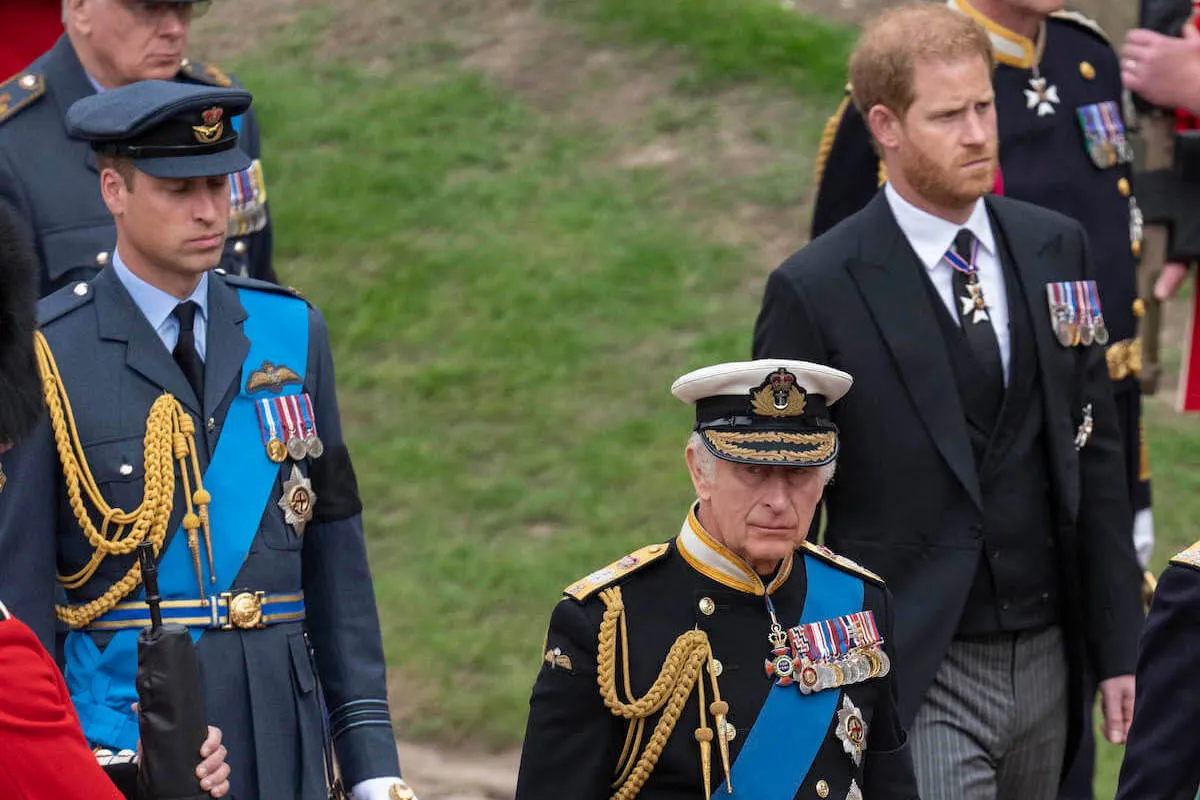 King Charles, whose reported birthday wish is for Prince William and Prince Harry to reconcile, with his sons in 2022