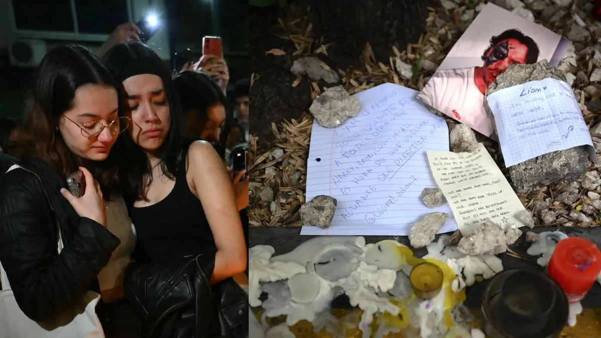 Fans mourn the loss of Liam Payne and leave letters outside of the hotel where he died