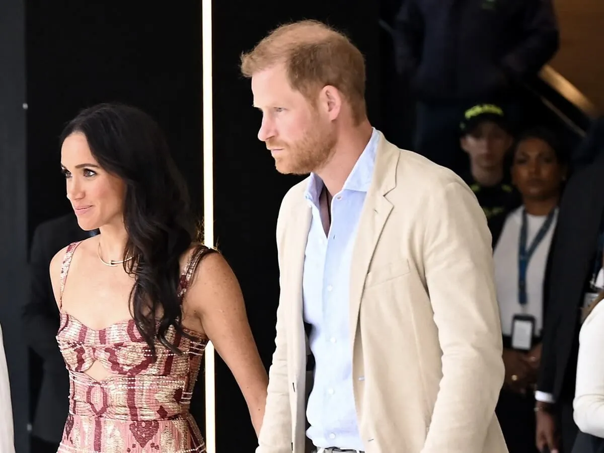 Meghan Markle and Prince Harry attend a show during a visit to the National Centre for the Arts in Bogota, Colombia