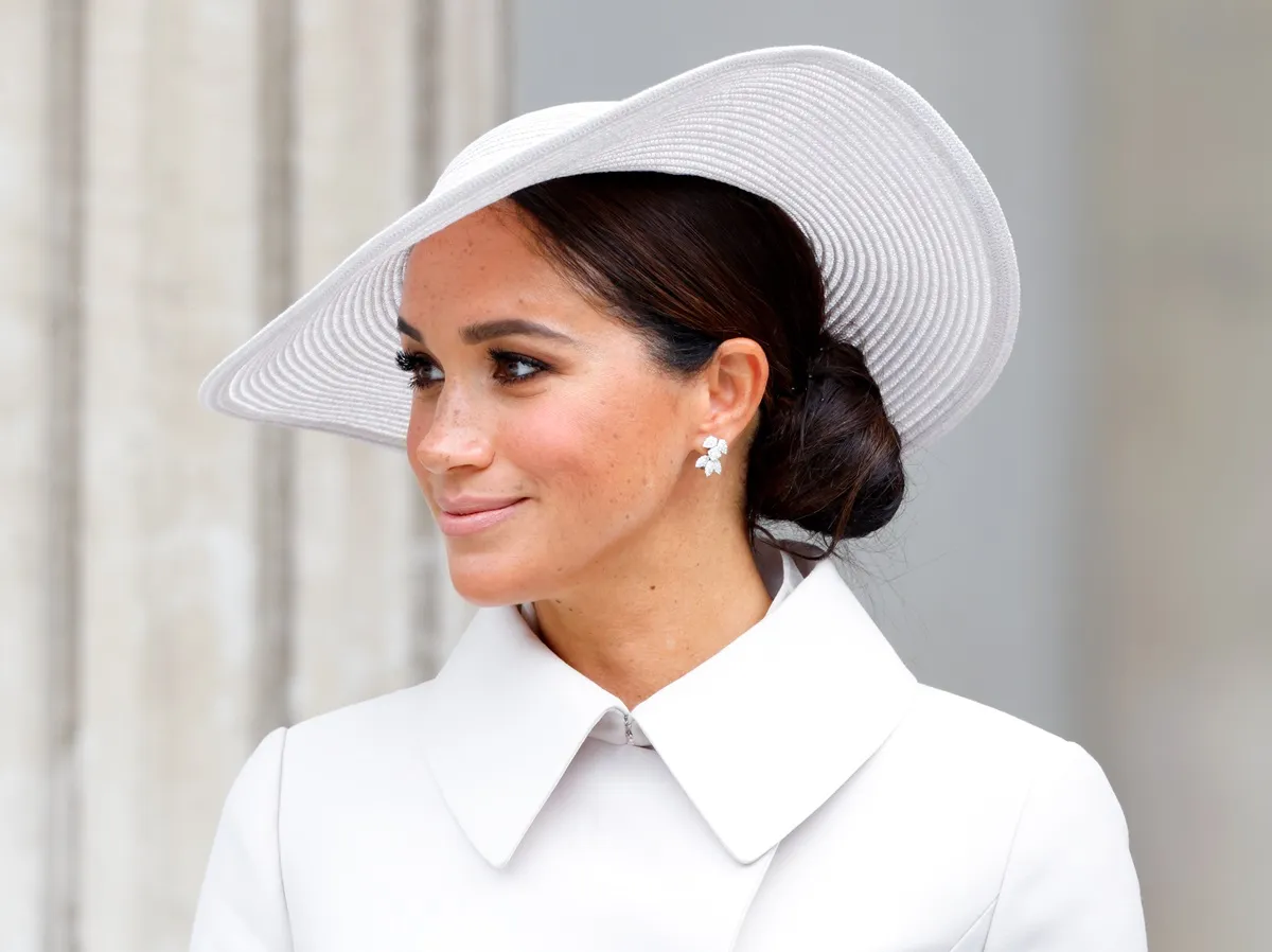 Meghan Markle attends a National Service of Thanksgiving to celebrate the Platinum Jubilee of Queen Elizabeth II 