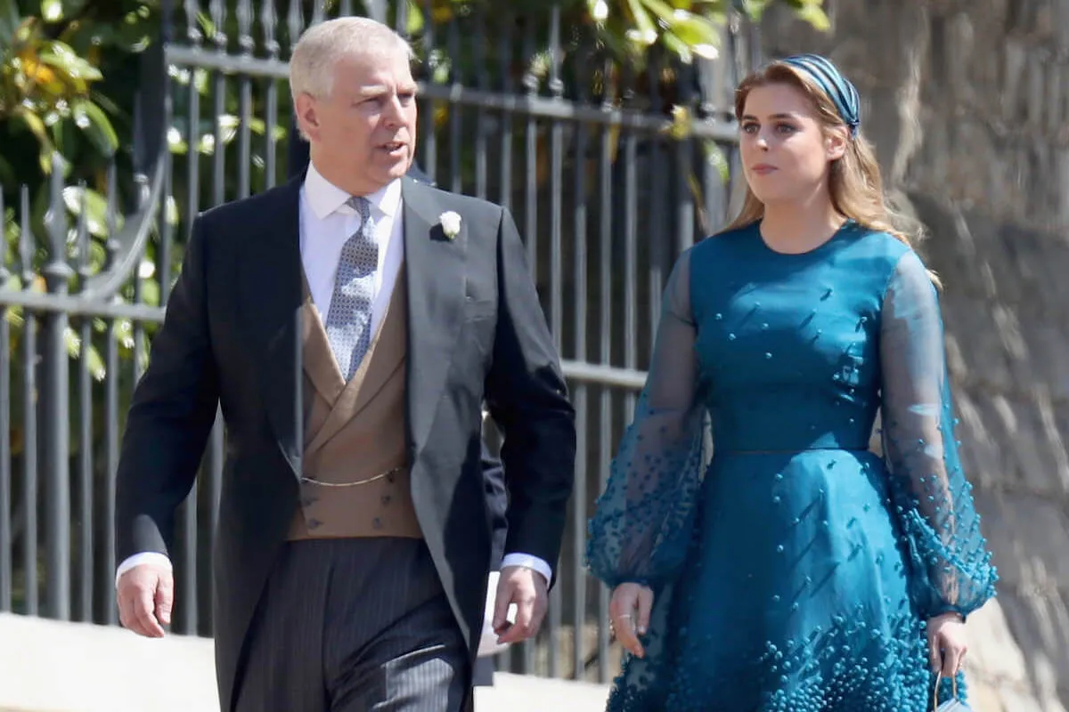 Prince Andrew and Princess Beatrice, who is reportedly avoiding her father amid 'A Very Royal Scandal' on Amazon Prime Video