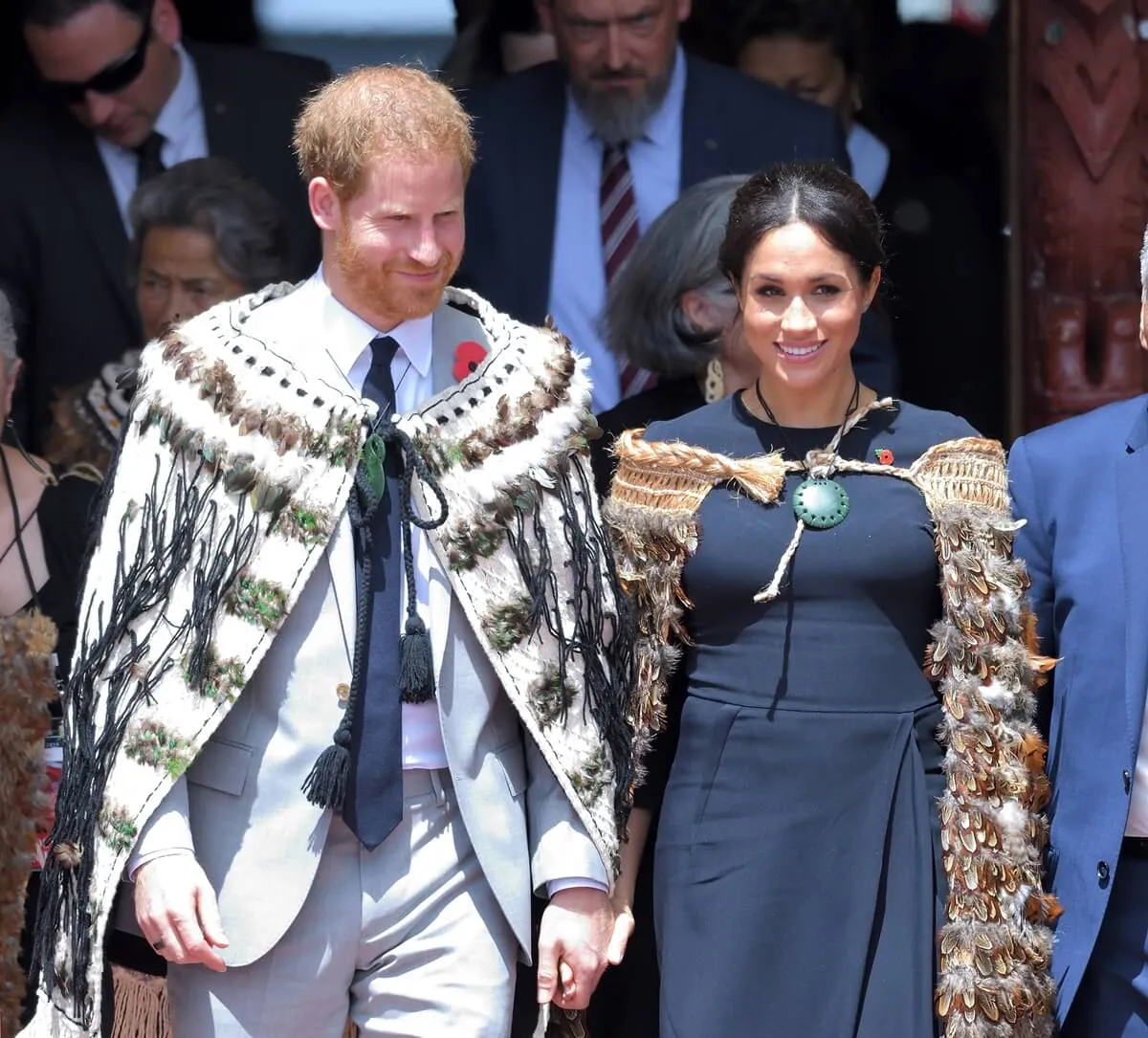 Prince Harry and Meghan Markle visit Papaiouru Marae for a formal powhiri and luncheon in Rotorua, New Zealand