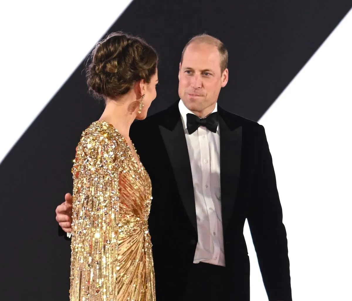 Prince William and Kate Middleton attend the 'No Time To Die' premiere in London