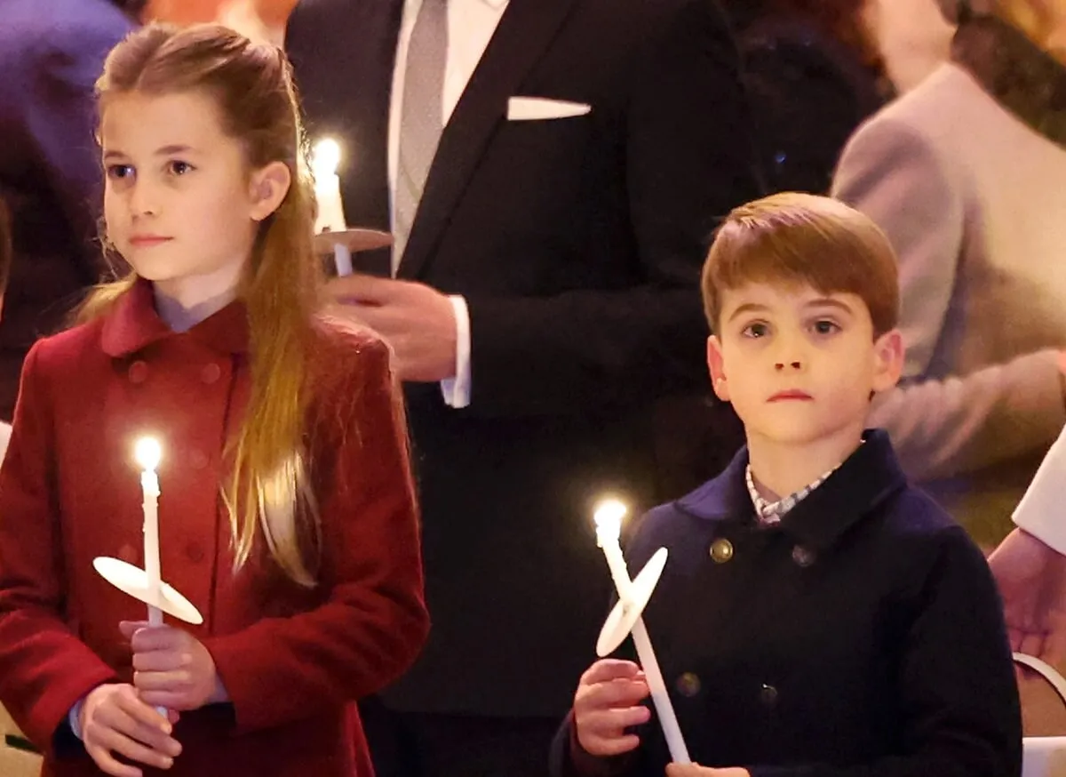 Princess Charlotte and Prince Louis attend the 'Together At Christmas' Carol Service at Westminster Abbey