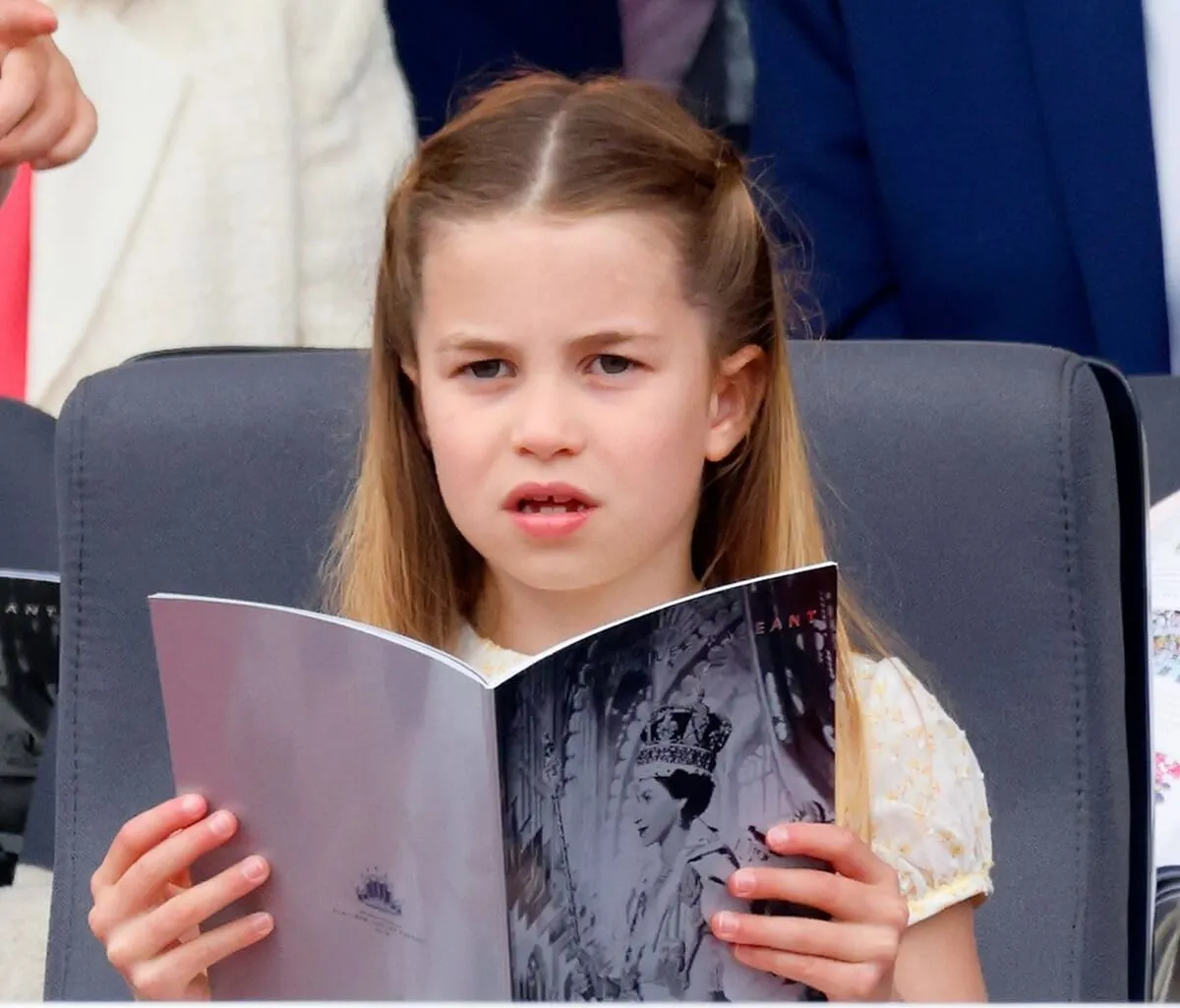 Princess Charlotte attends the Platinum Pageant during the Platinum Jubilee celebrations in London