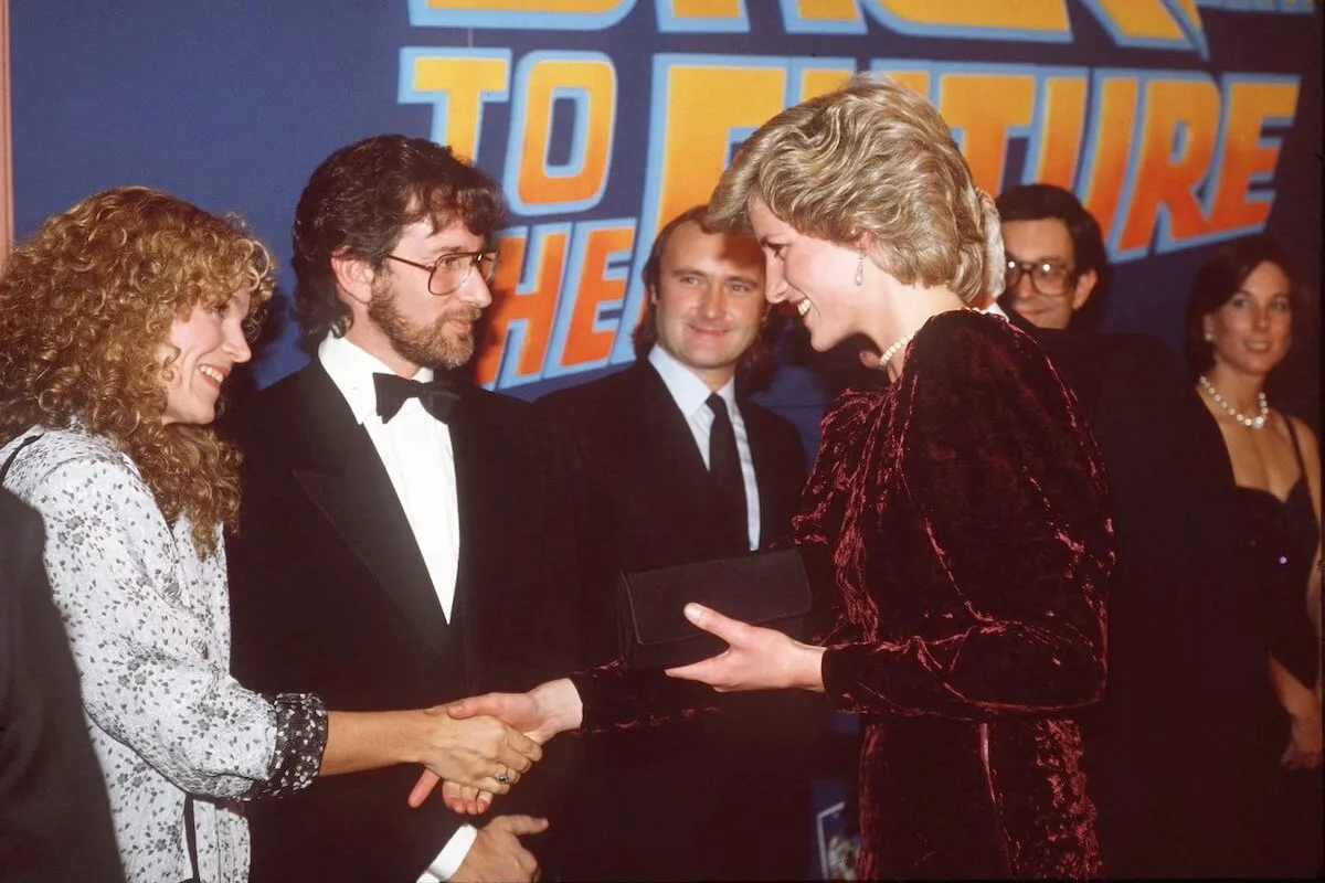  Princess Diana attends the 'Back to the Future' movie premiere