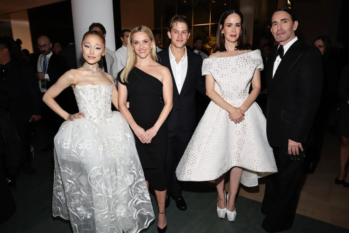 Deacon Phillippe stands next to his mom Reese Witherspoon as they smile at the WSJ Innovator Awards with Ariana Grande, Sarah Paulson, and Marc Jacobs